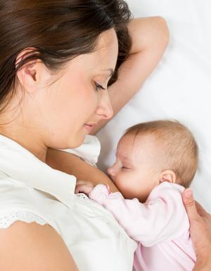 mom and baby nursing