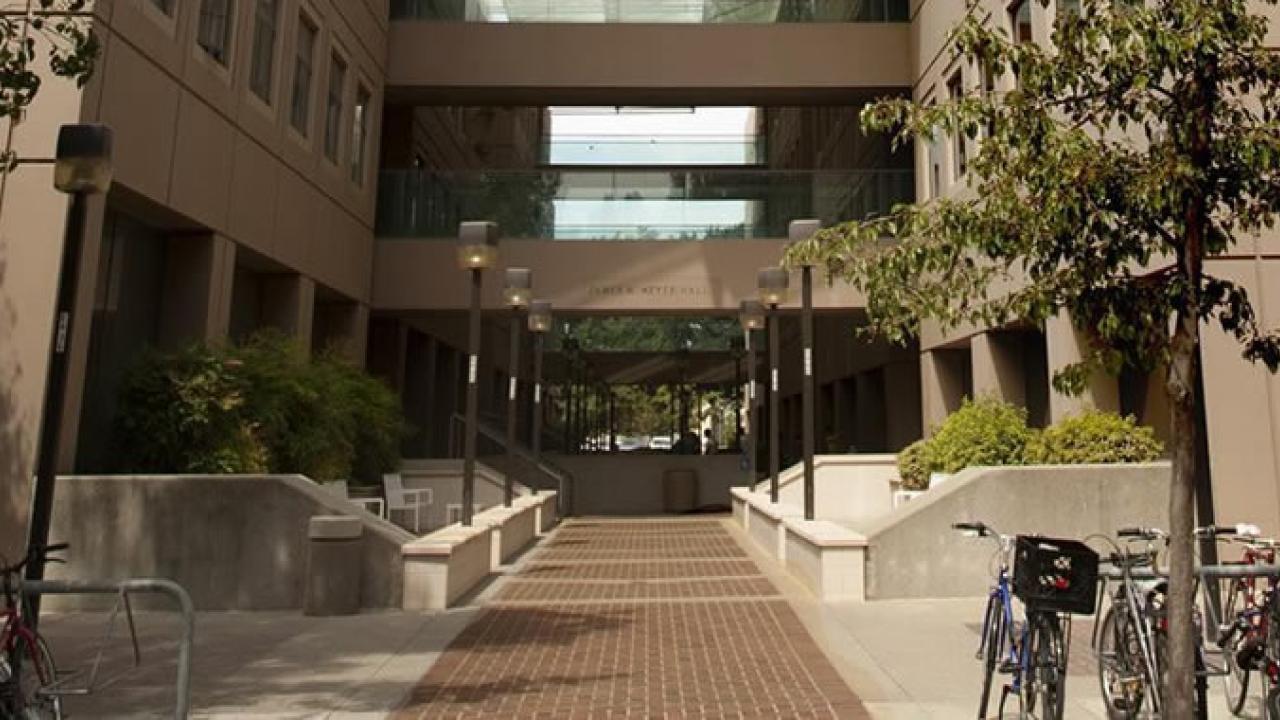 A picture of the Meyer Hall Breezeway